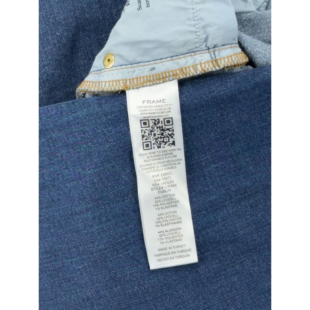 FRAME Le High Flare Jeans 28 Dublin Dark Wash High Rise 34" LHF865 - Picture 10 of 11